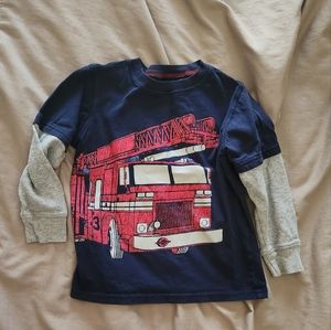 Carter's Long Sleeved Fire Truck Shirt - 3T